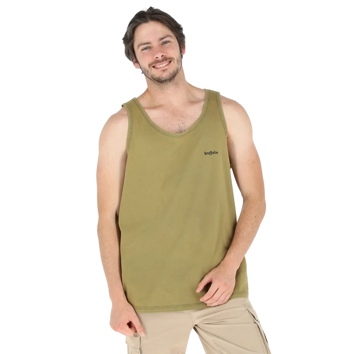 BUFFALO CHILE - Polera Sin Manga Abejorro Verde Hombre