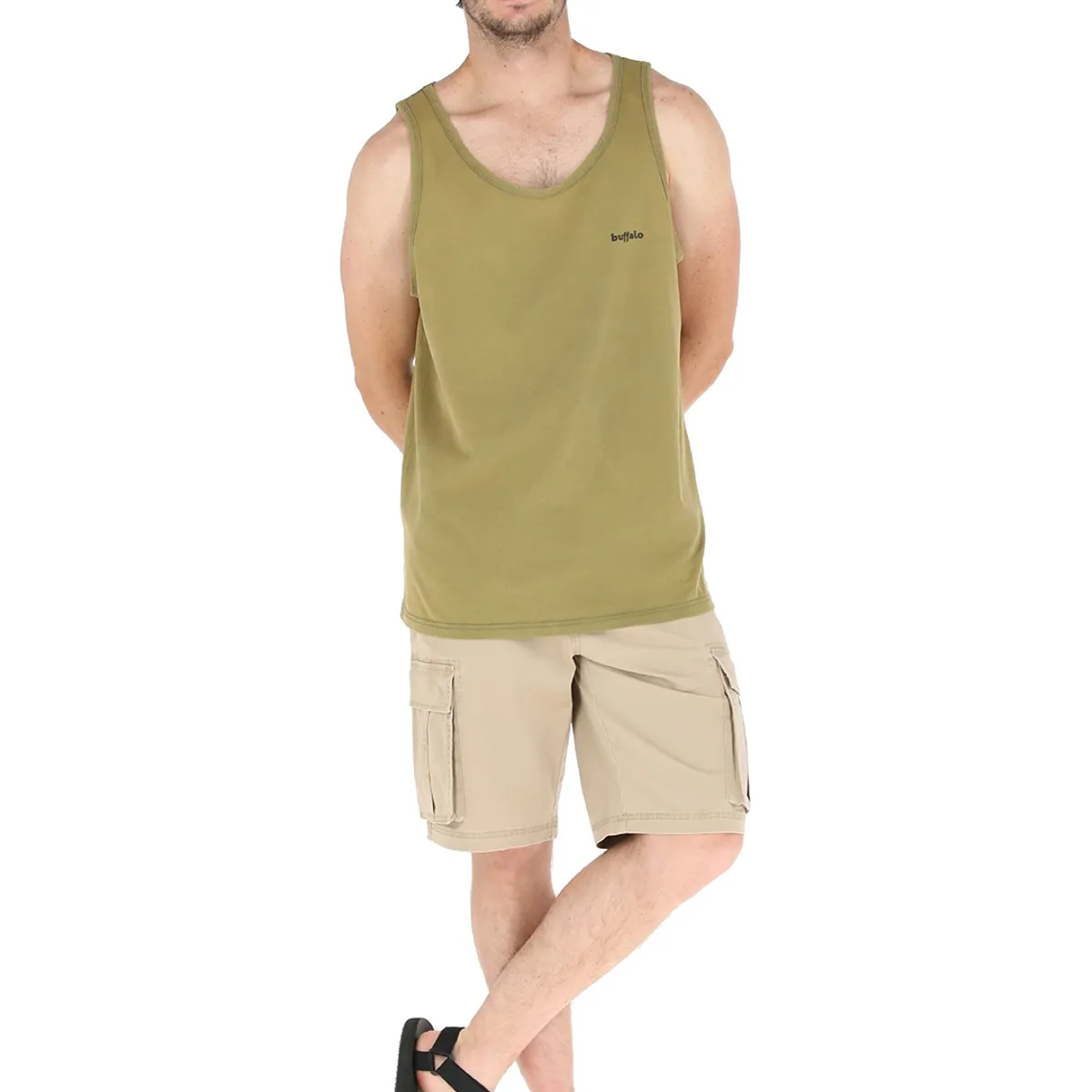 BUFFALO CHILE - Polera Sin Manga Abejorro Verde Hombre