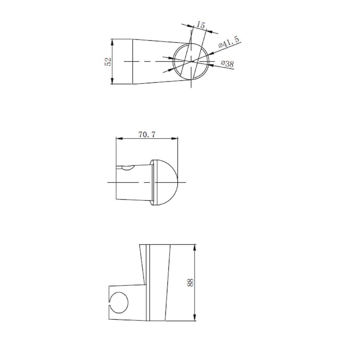 STRETTO - Soporte Ducha ABS
