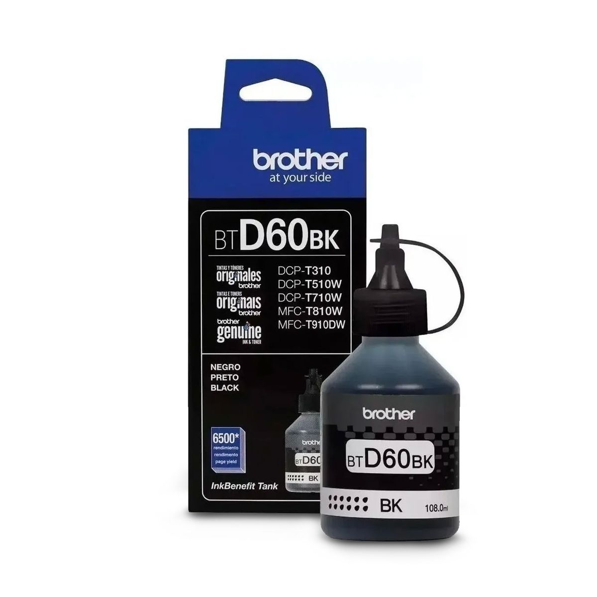 BROTHER - TINTA BROTHER BTD60BK NEGRO GENUINA  T310 T510 T710 T810 910