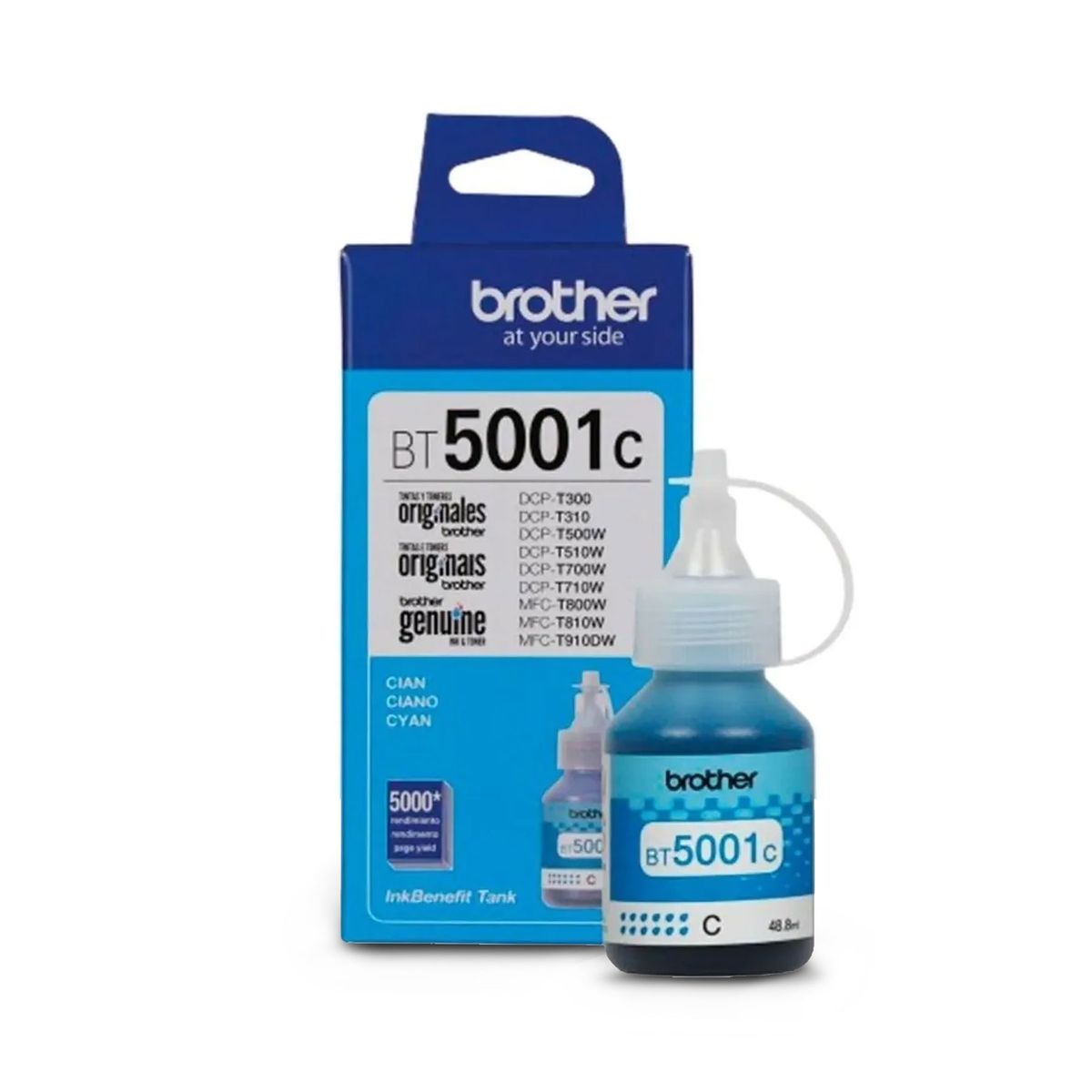 BROTHER - TINTA BROTHER BT5001 CYAN GENUINA T300 T310 T500 T510 T700