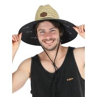 Sombrero De Paja Caucha Crudo Unisex