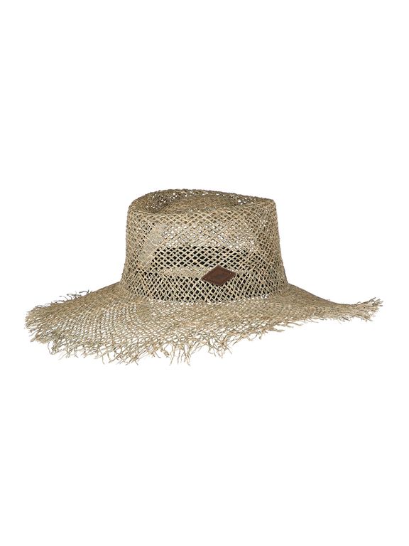 Sombrero De Paja Colihue Crudo Unisex Blanco TALLA UNICA