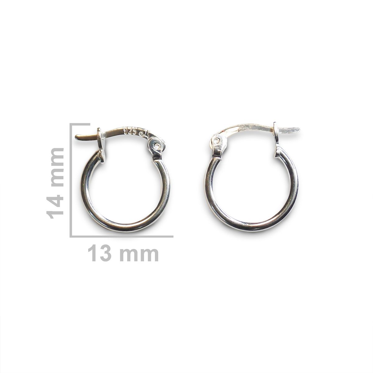 COGGIOLA - Aros Argollas Pequeñas 14mm Plata Fina 925