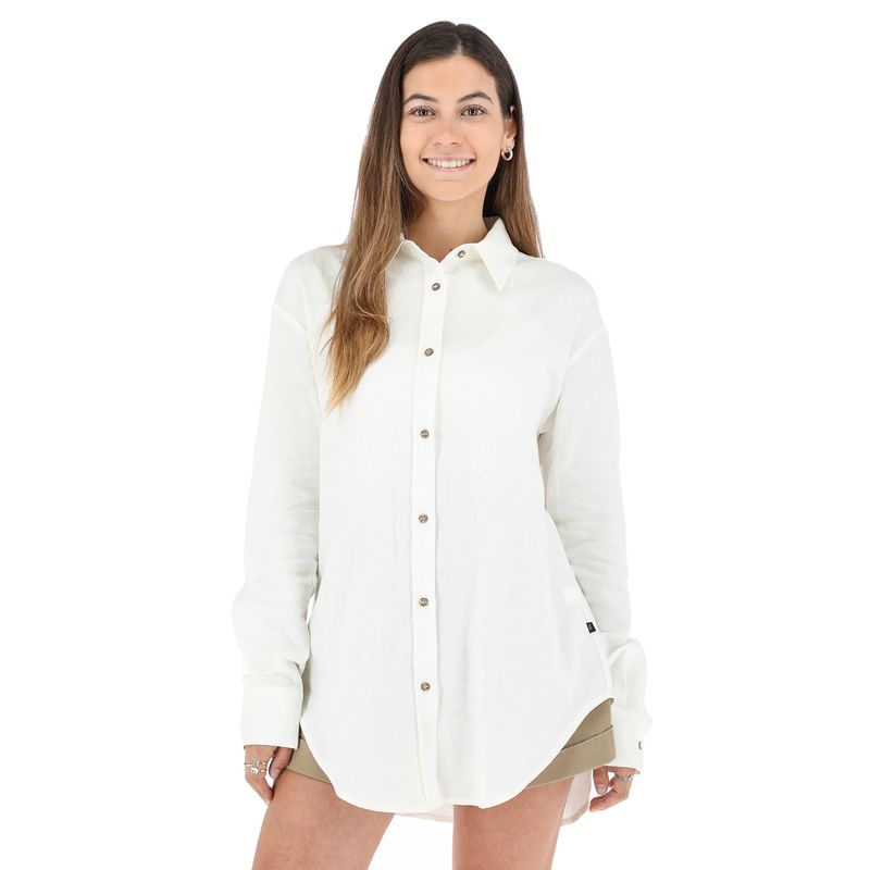 BUFFALO CHILE - Camisa Anemona Crudo Mujer