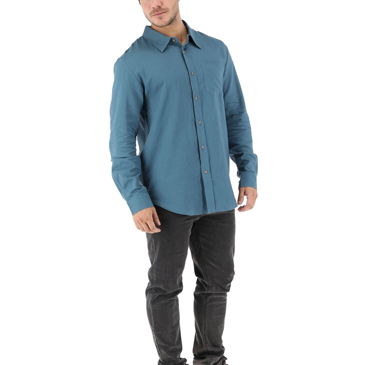 BUFFALO CHILE - Camisa Anemona Petroleo Hombre