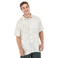 BUFFALO CHILE - Guayabera Telle Print Crudo Hombre