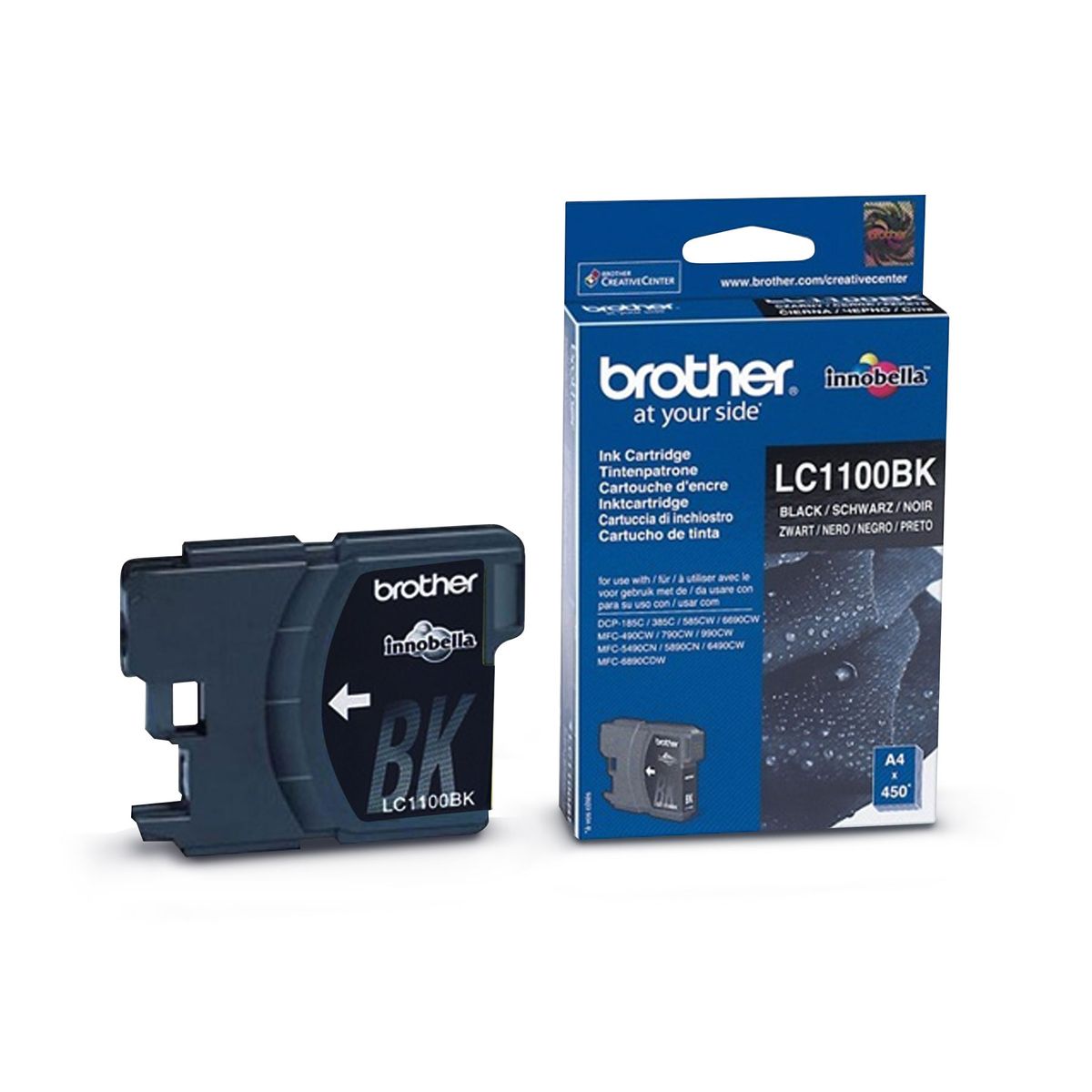 BROTHER - TINTA BROTHER LC1100 BK GENUINA  Dcp-185c J715w Mfc-490