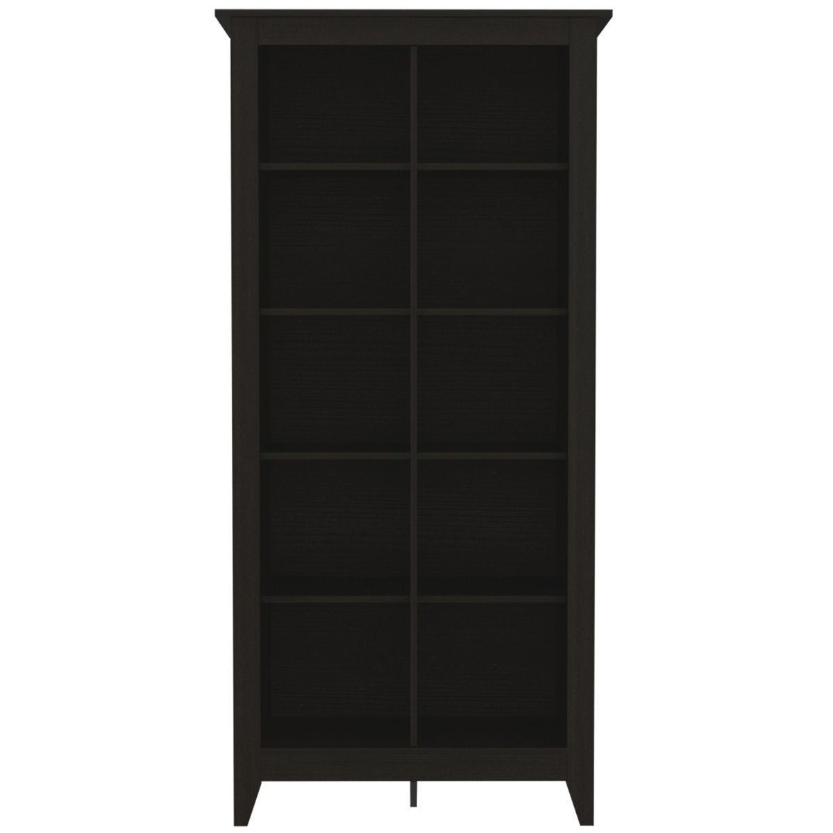 FMFURNITURE - Librero Con 8 Repisas- Negro 180x86.5x40.7 cm