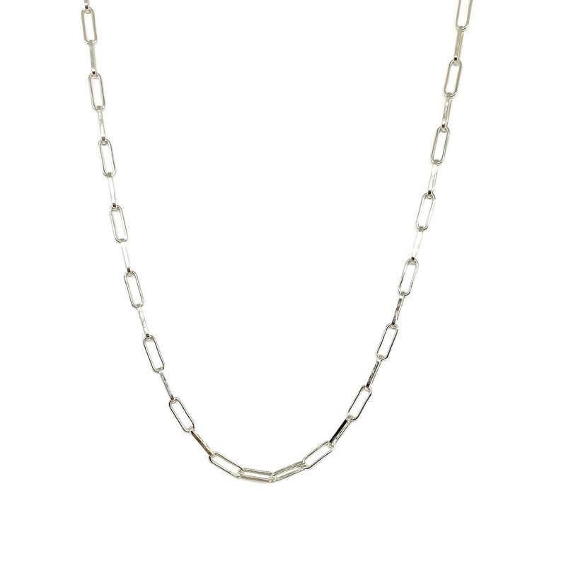 ANDREA COGGIOLA JOYAS - Cadena 50cm Eslabón Alargado 10x3mm Plata Fina 925