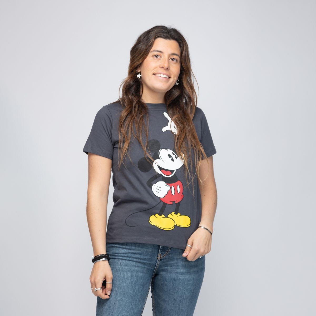 DISNEY - Polera Mujer Mickey Hi!  Disney