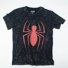 MARVEL - Polera Hombre Spiderman New Style Gris Oscuro
