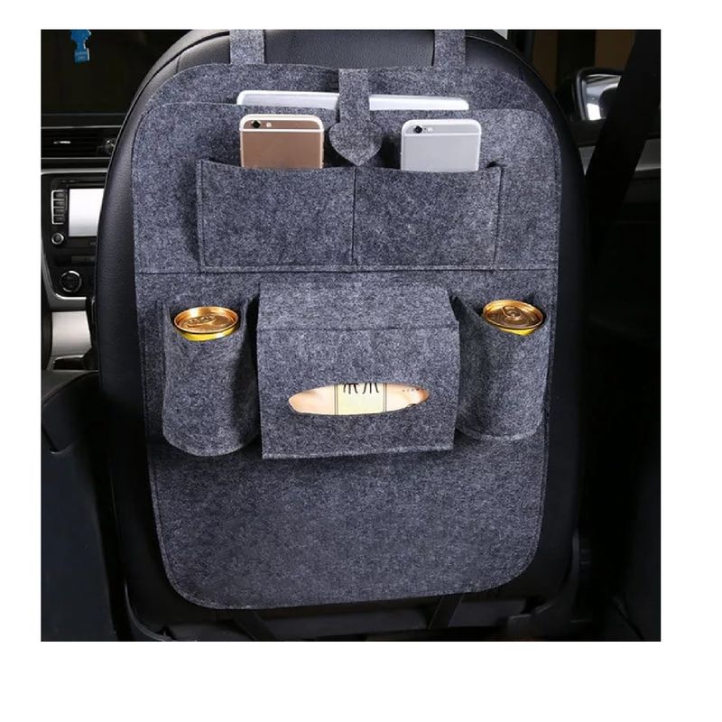 UNIVERSAL - Funda Organizador Para Auto Portavasos  Automóvil, GRIS