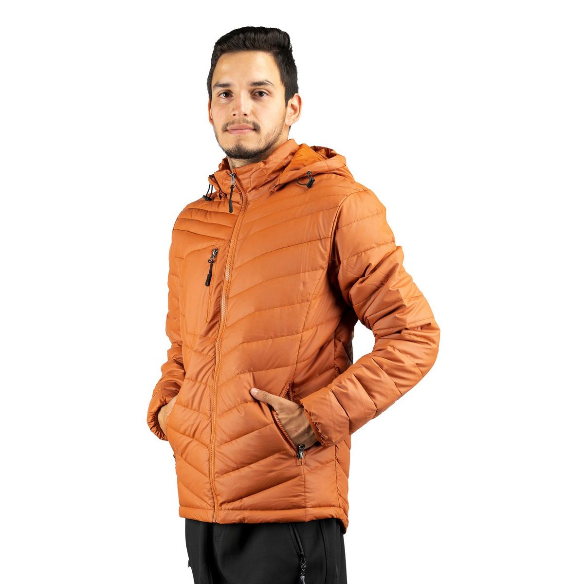 BLUE MOUNTAIN - Parka Termica Outdoor Elbrus Hombre Naranjo Blue Mountain