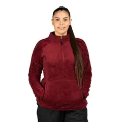 BLUE MOUNTAIN - Polar Chiporro Outdoor Cervino Mujer Burdeo