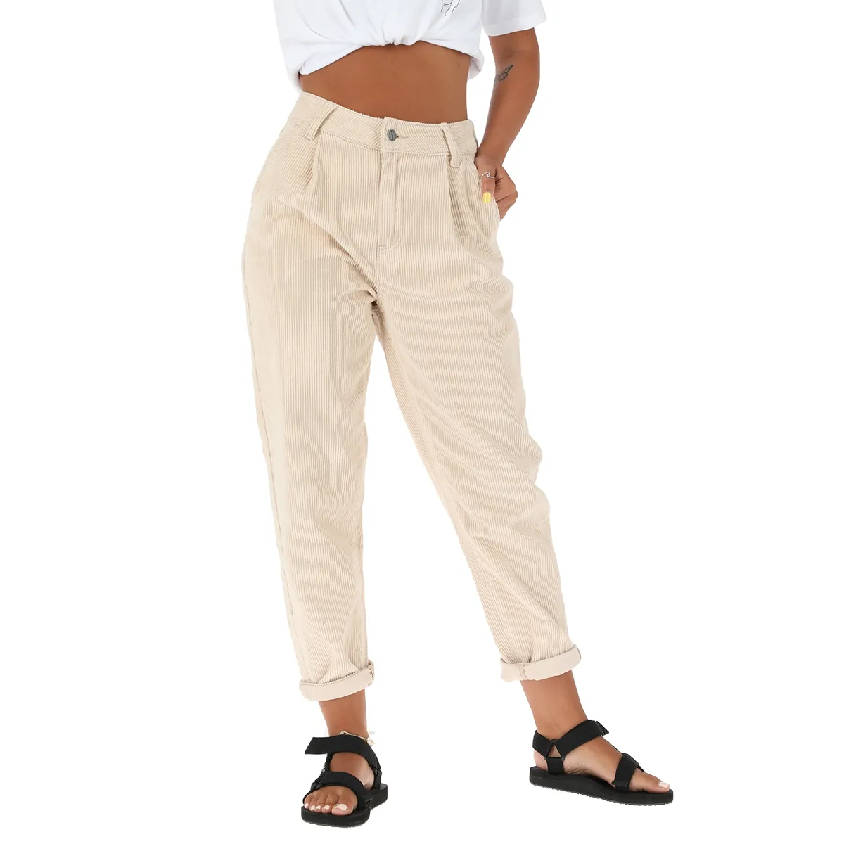 BUFFALO CHILE - Pantalon Cotele Ulmo Rosado Mujer