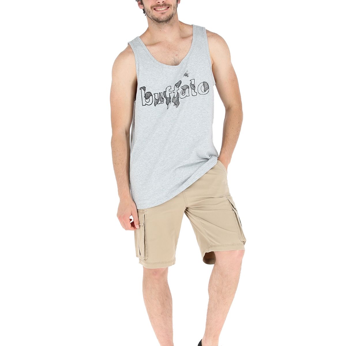 BUFFALO CHILE - Short Cargo Huilmo Mostaza Hombre