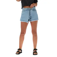 BUFFALO CHILE - Short Falda Jeans Gavilu Celeste Mujer