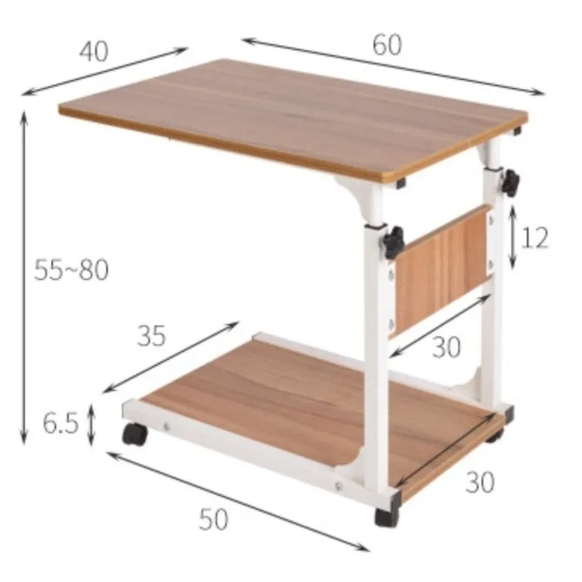 HOMER DESIGN - Mesa Portatil Multifuncion Para Cama Notebook Con Rueda