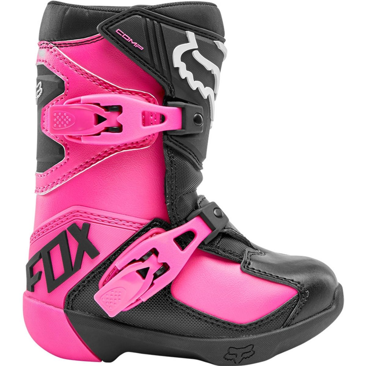 FOX - Botas Moto Infantil Comp K Negro/Rosado Fox FOX