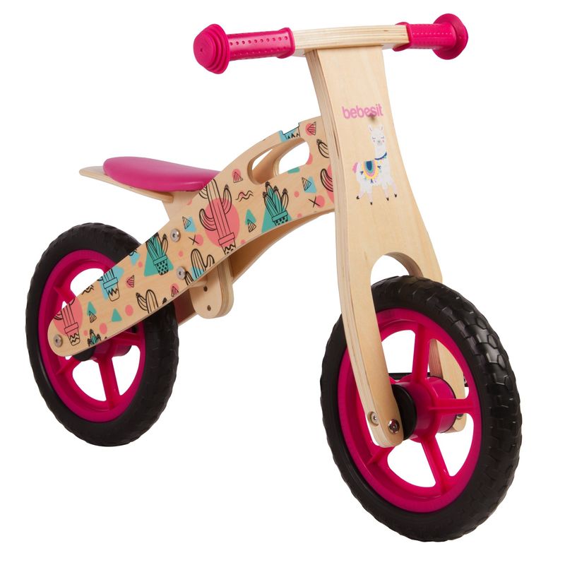 BEBESIT - Bicicleta De Equilibrio Aprendizaje Madera Púrpura