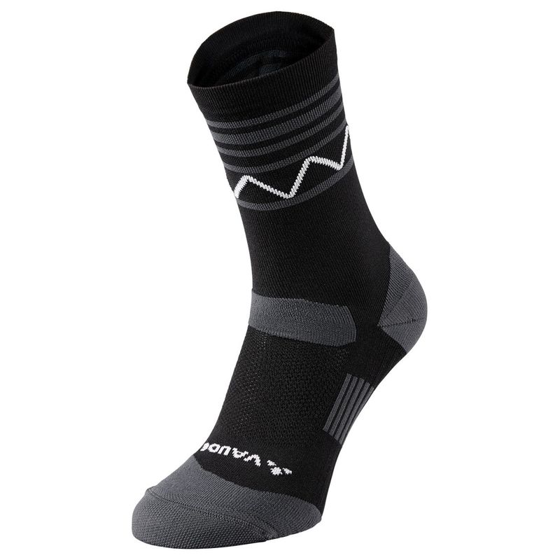 VAUDE - Calcetines para Bicicleta Mid Negro  Blanco