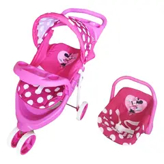 DISNEY - Coche de Juguete para Muñeca Jogger con Silla Minnie