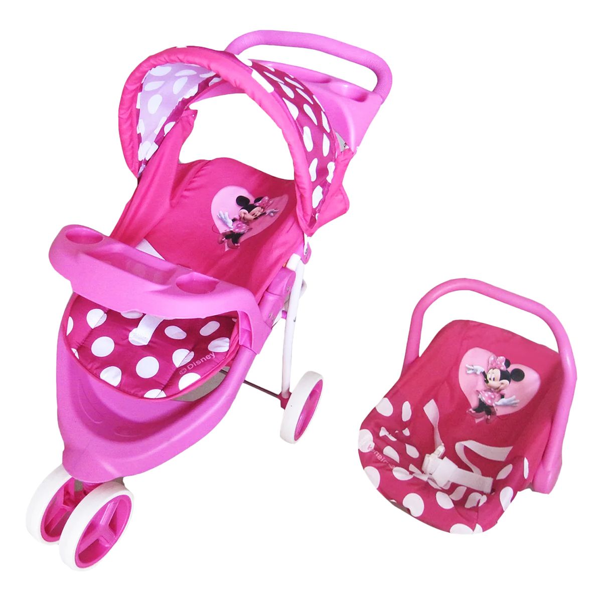 DISNEY - Coche de Juguete para Muñeca Jogger con Silla Minnie Disney