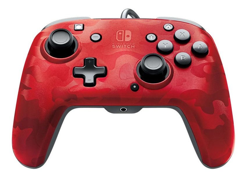 PDP Control Faceoff Deluxe -audio Wired- Red Camo Switch