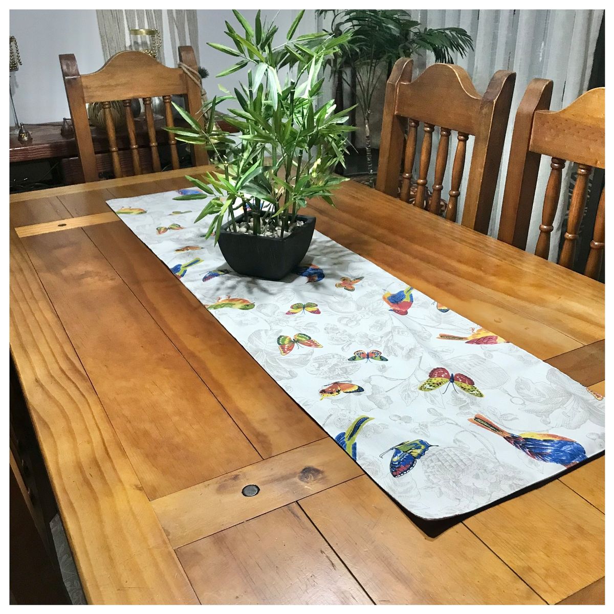 HASELNUSS - Camino de mesa mariposas