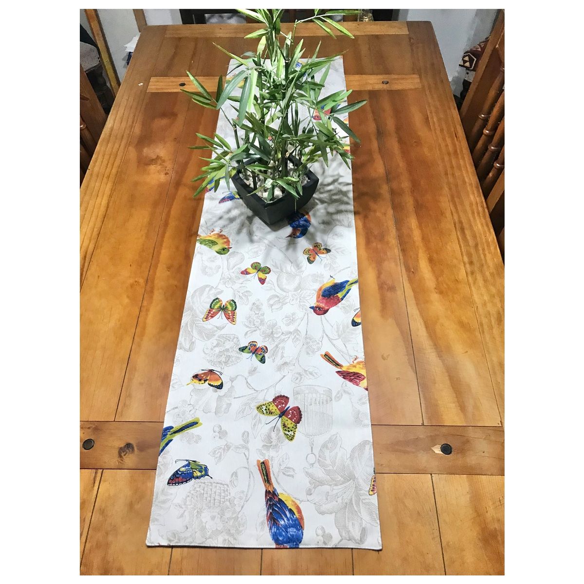 HASELNUSS - Camino de mesa mariposas