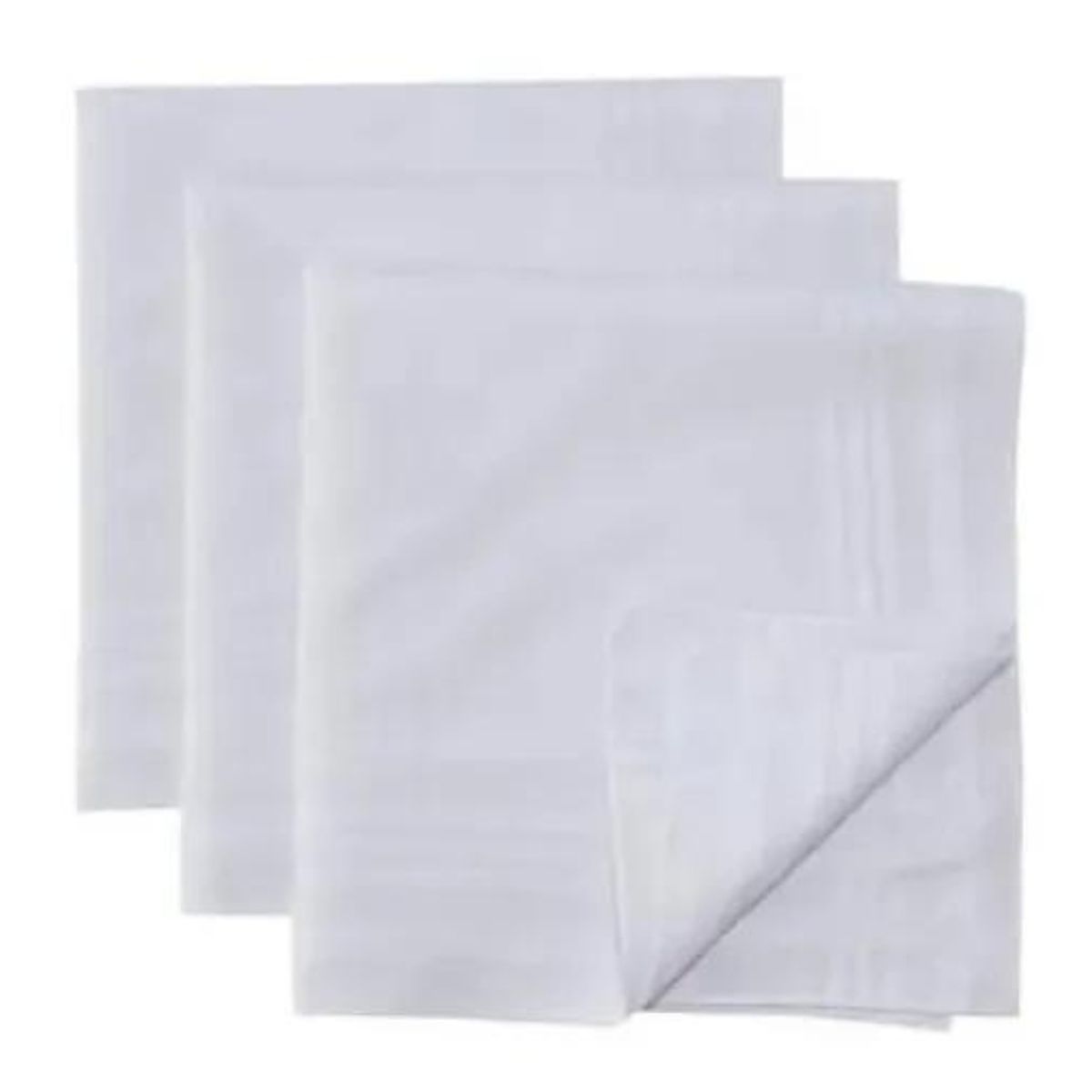 EKOI - Pañuelos Blancos Para Hombre, 100% Cuadrados 12 Und Unicolor