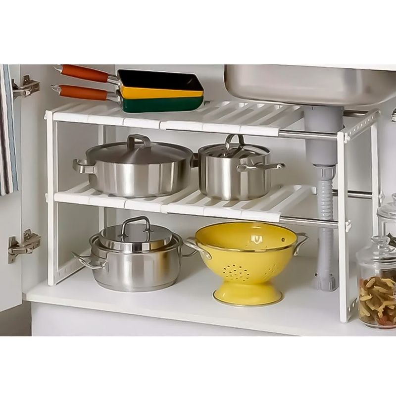 GENERICO - Organizador cocina ollas lavaplatos Repisa Ajustable