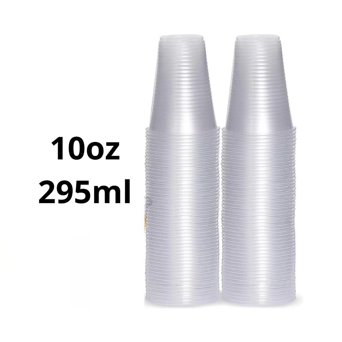 GENERICO - Vasos Plásticos Desechables 10oz 100 Unidades