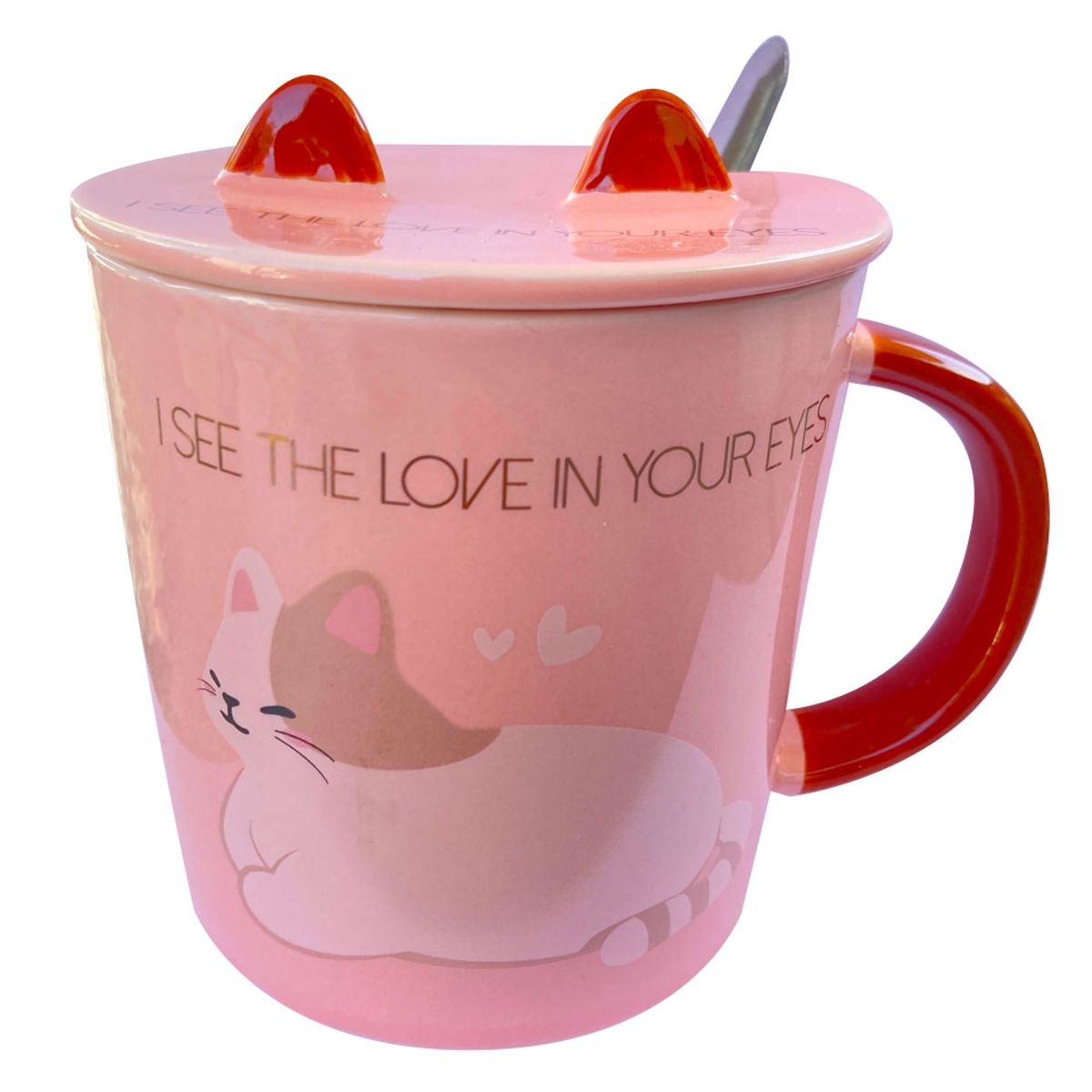GENERICO - Tazón gato love - rosado