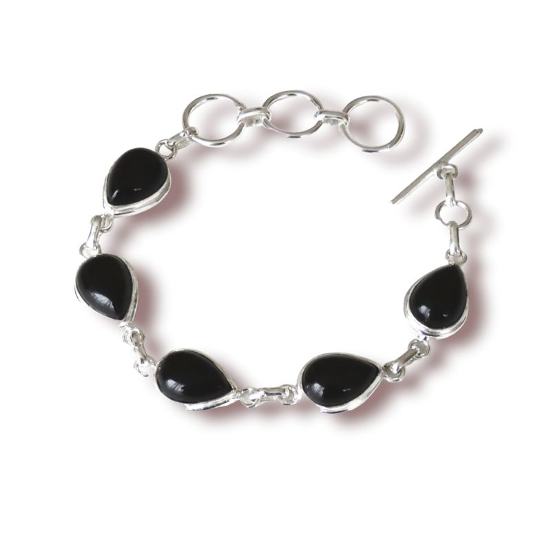 JOYAS MISTIKA - Pulsera lágrimas piedra ónix
