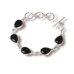 JOYAS MISTIKA - Pulsera lágrimas piedra ónix