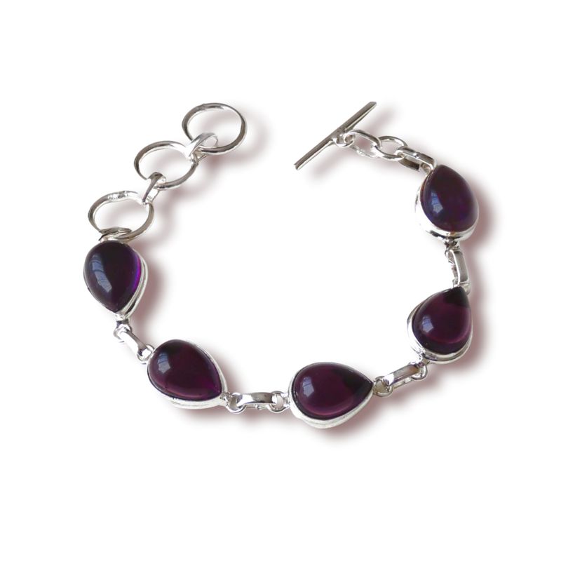 JOYAS MISTIKA - Pulsera lágrimas piedra amatista