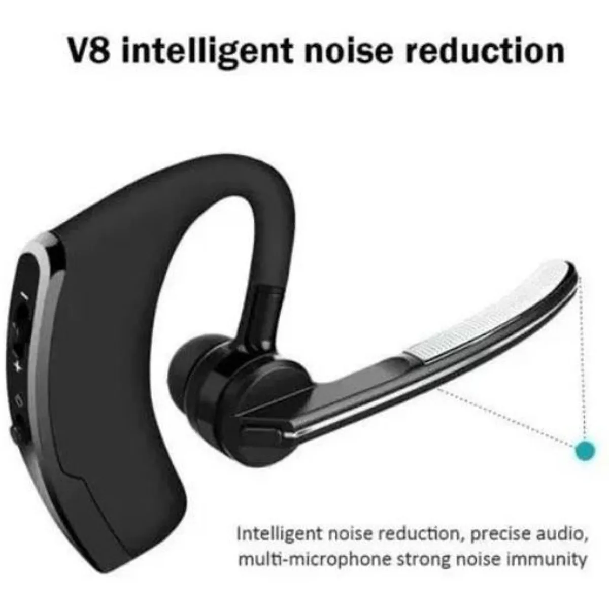 KUANGYE - Audífono Mono Oral Mano Libres Bluetooth V8 Auriculares