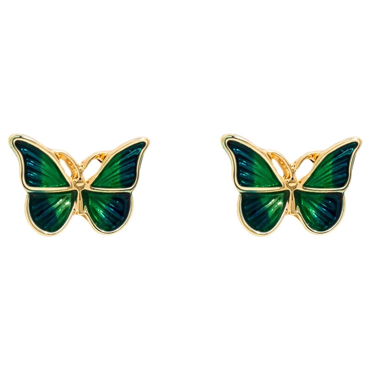 KUANGYE - Aretes De Mariposa Suaves Y Elegantes Para Mujer Bañado en plata