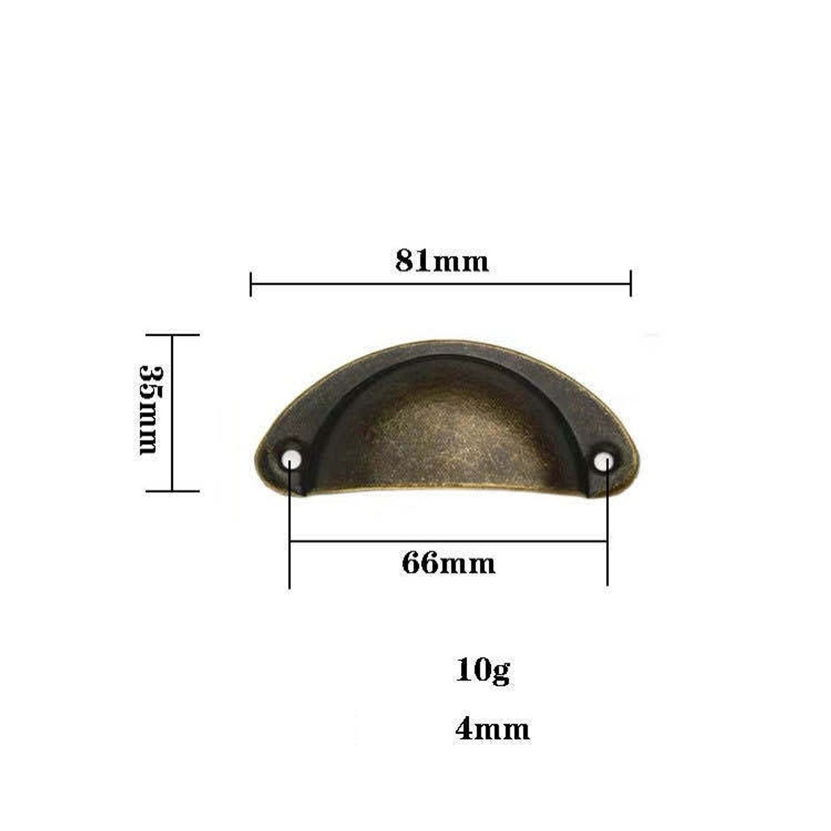 KUANGYE - Tiradores Cajón Mueble Manilla Mango - Tornillos 12 Unid