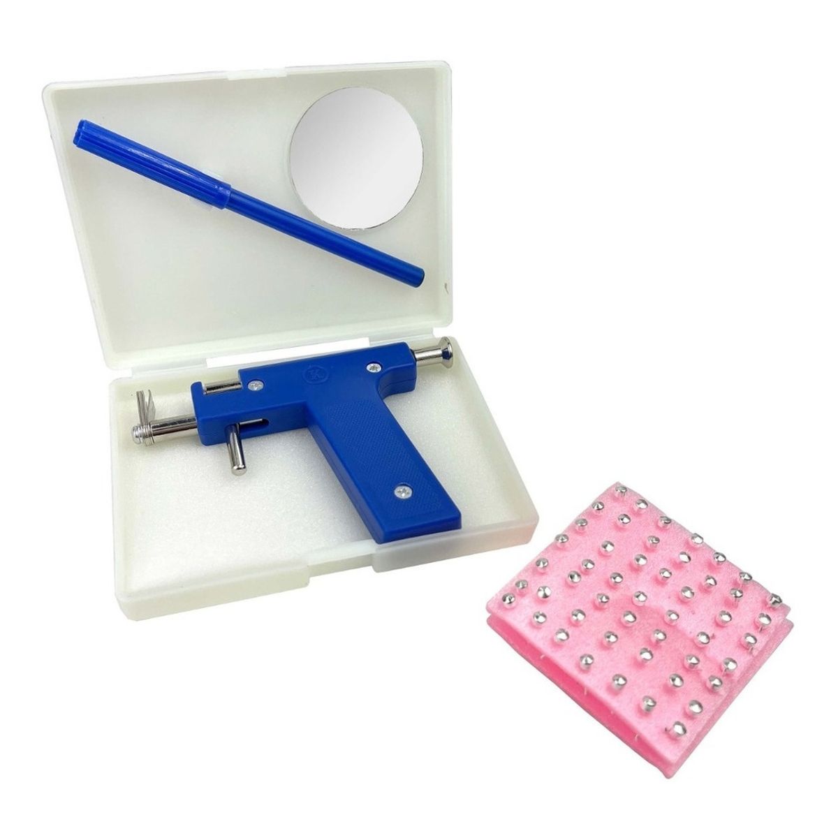 GENERICO - Kit Pistola Perforadora Aros Acero Inoxidable