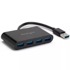 KENSINGTON - Hub USB 3.0 4 puertos uh4000 Negro - Negro