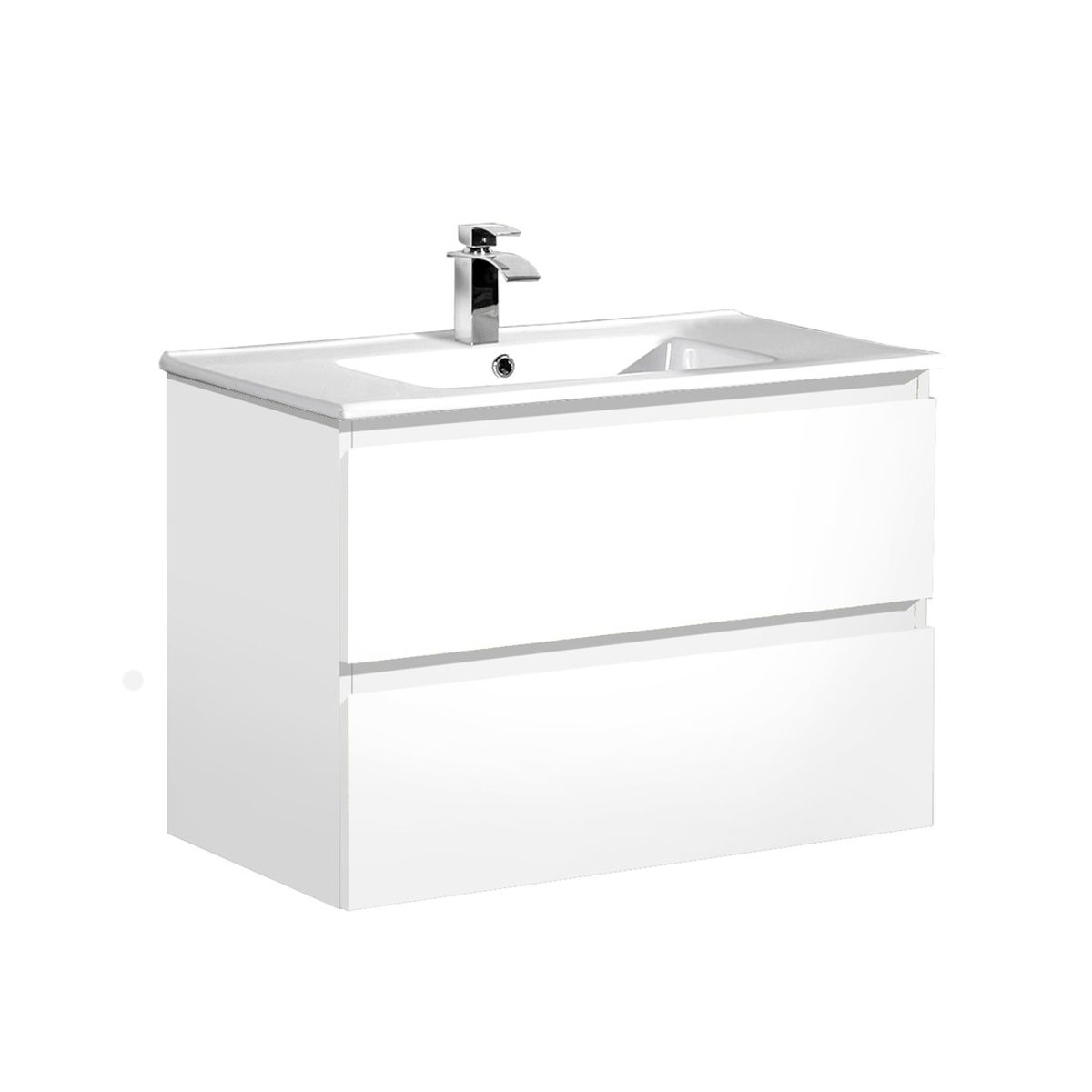 GRONER - Mueble Vanitorio Bära Oslo 100cm Blanco Brillante GRONER