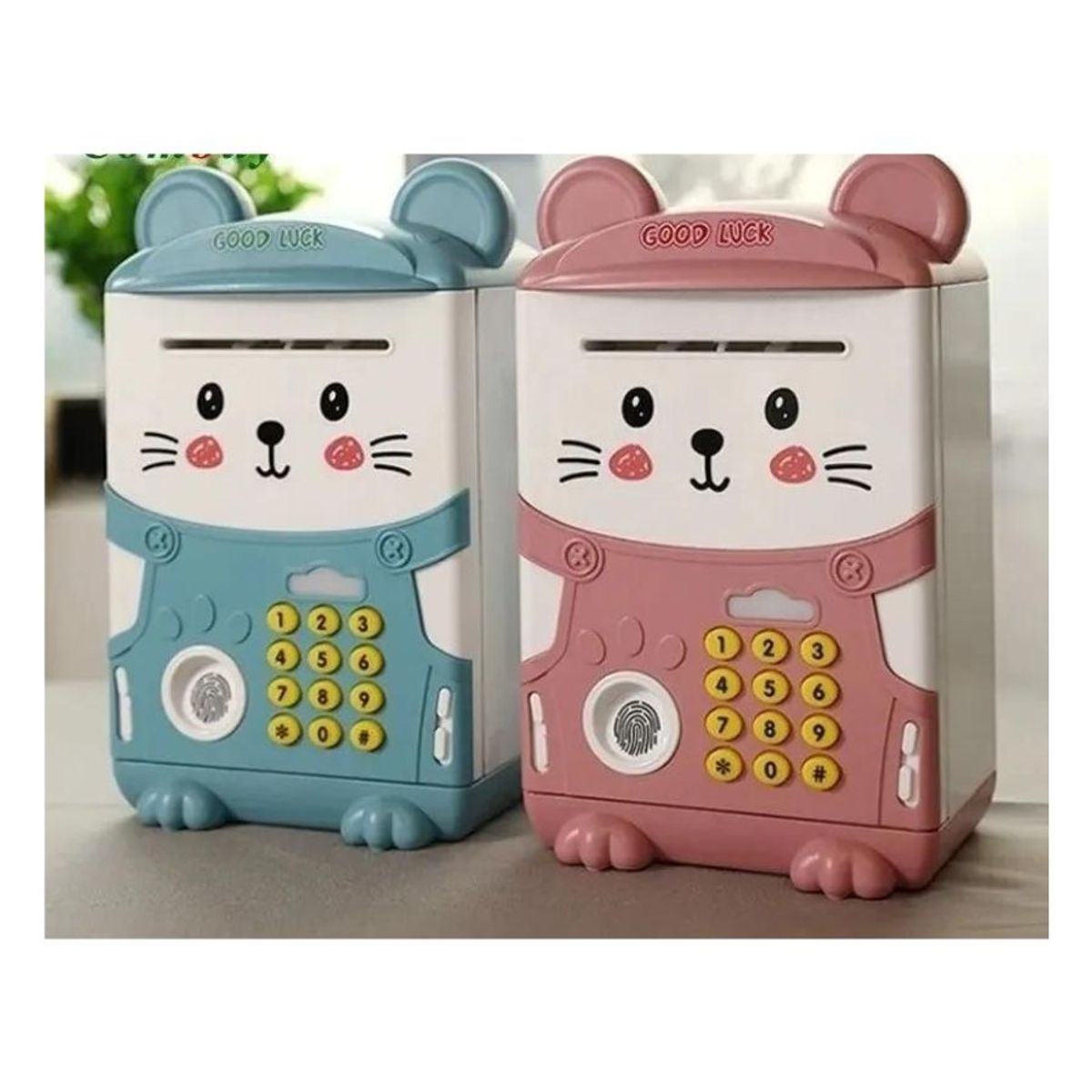 GENERICO - Alcancía Electrónica Huella Digital Y Sonido Azul