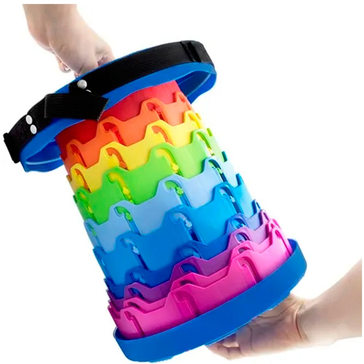 ESHOPANGIE - Taburete Plegable Portátil De Plástico Retráctil Silla