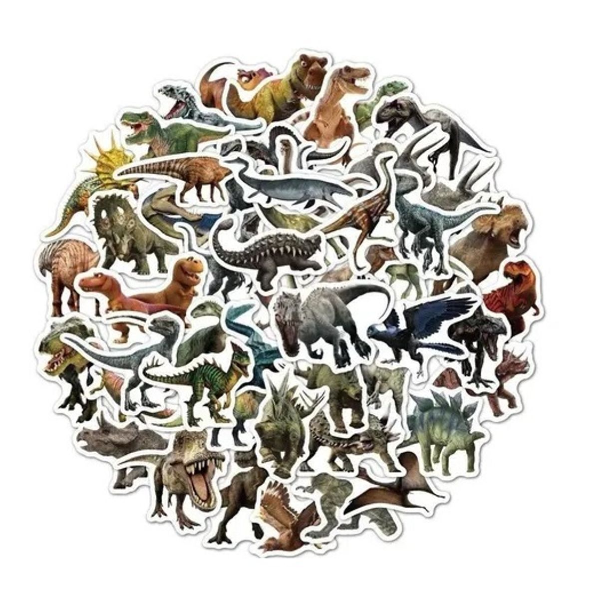 GARSIL - 50 Stickers Dinosaurios - Etiquetas Autoadhesivas