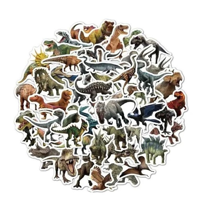 GARSIL - 50 Stickers Dinosaurios - Etiquetas Autoadhesivas