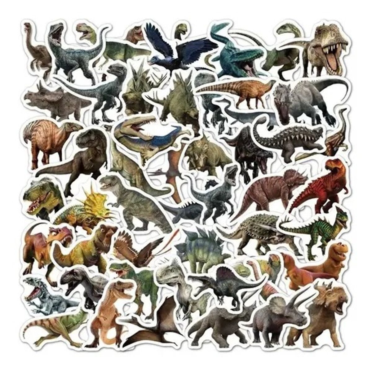 GARSIL - 50 Stickers Dinosaurios - Etiquetas Autoadhesivas