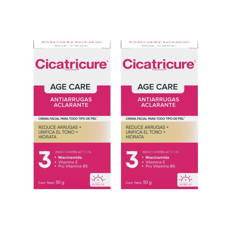 CICATRICURE - Pack Cicatricure 02 Age Care Antiarrugas Aclarante 50g C/u